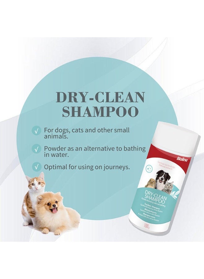 بايولاين شامبو التنظيف الجاف للحيوانات بدون ماء معطر ومنعش 100 جم - Image 2